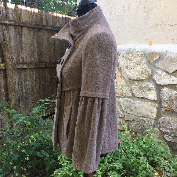 Vintage- Ann Taylor Loft |  Brown Pea Coat - Picture 3 of 8